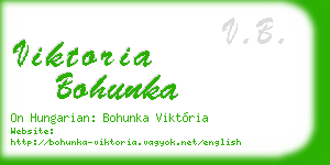 viktoria bohunka business card