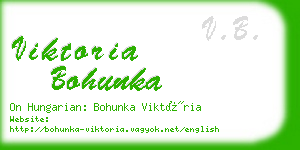 viktoria bohunka business card